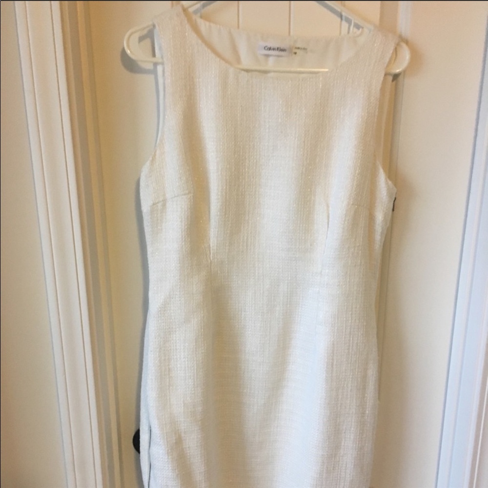 White Calvin Klein dress